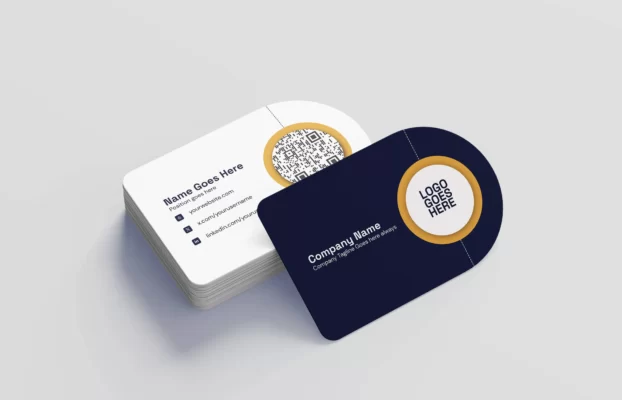 Simple minimal rounded business card Design